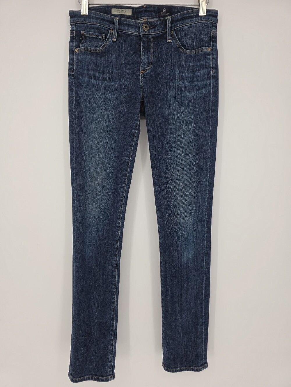 AG The Stevie Slim Straight Jeans 28R Medium Wash Stretch Made in USA